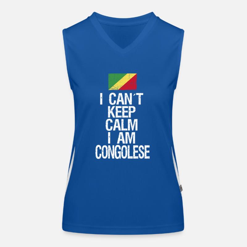 I can not Keep Calm I at Congolese Women's Functional Contrast Tank Top