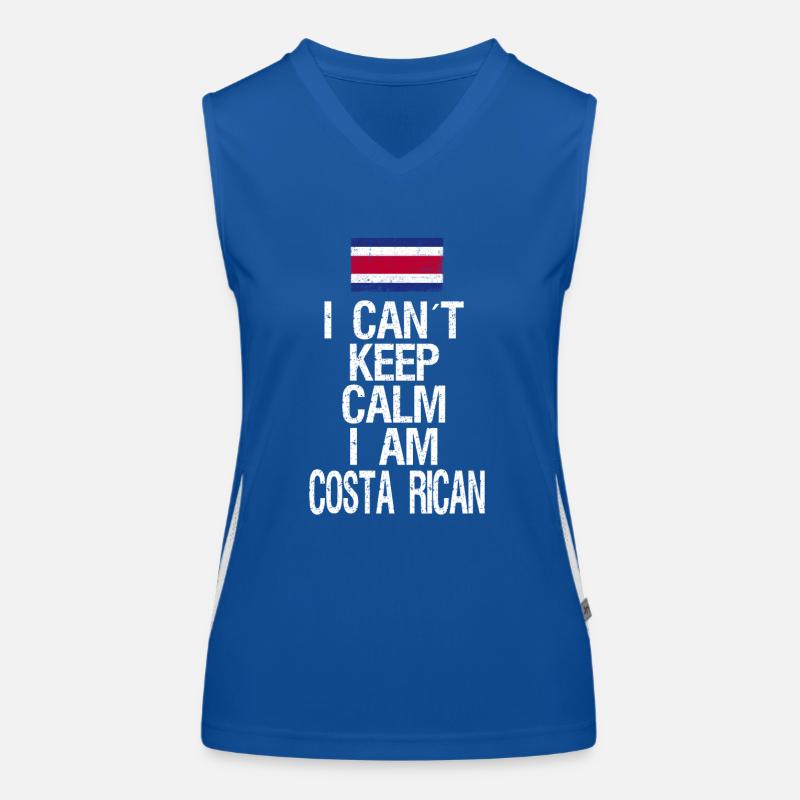 I can not Keep Calm I am Costa Ricaner Funktionelles Kontrast-Tank Top für Frauen