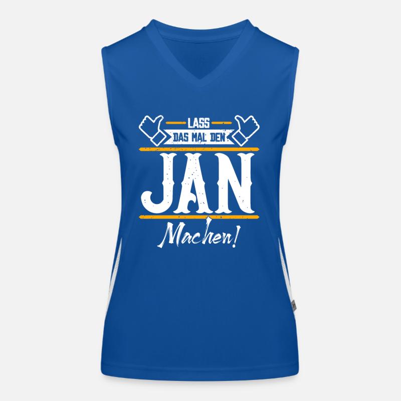 Jan Geschenkidee Geschenk Geburtstag Funktionelles Kontrast-Tank Top für Frauen