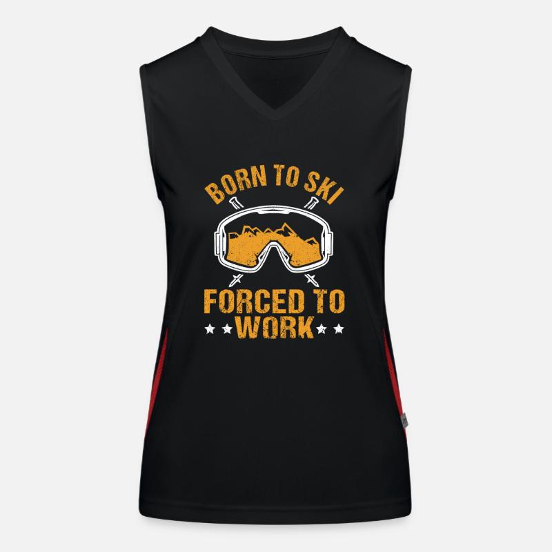 Fun Skiing Lovers Skier Resort Women's Functional Contrast Tank Top