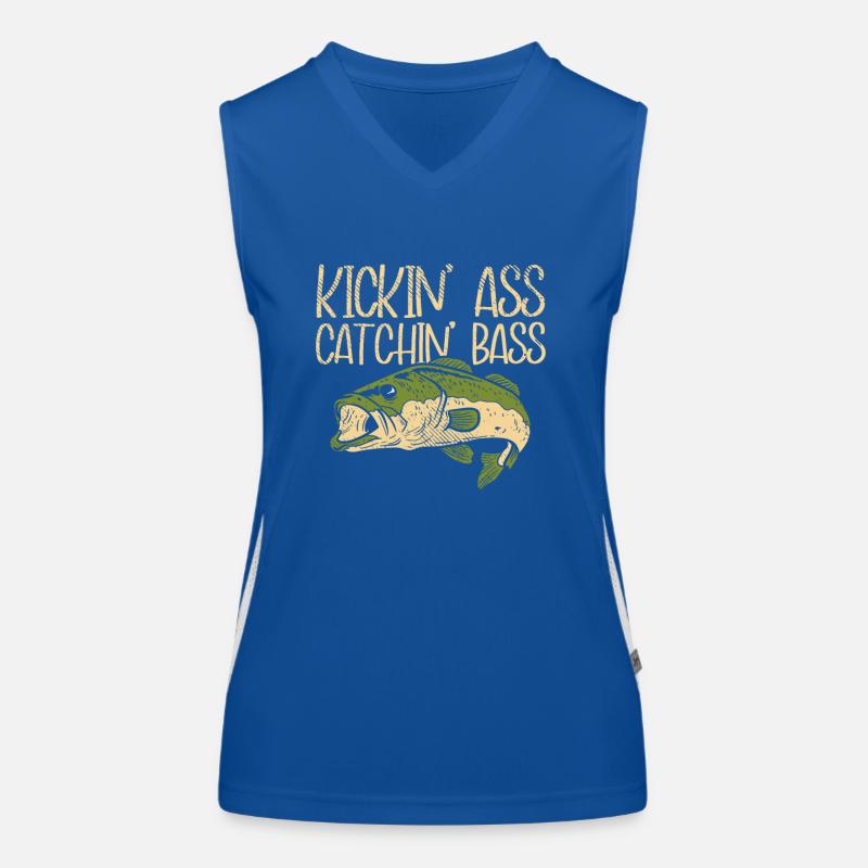 Kickin' Ass Cathin' Perch Pêche Perche Pêche Perche Débardeur respirant contrasté Femme