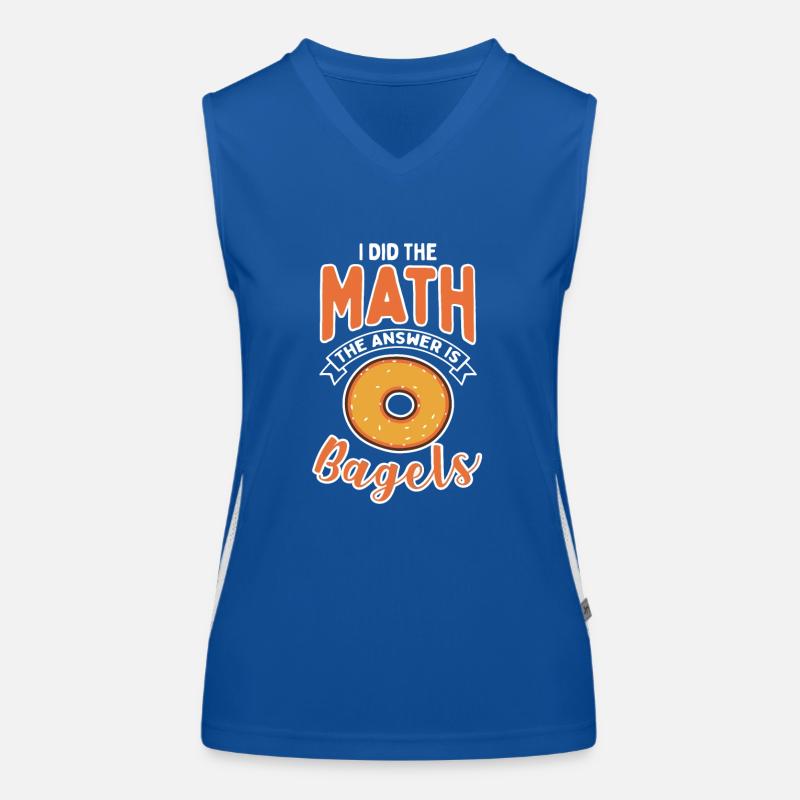 Math Bagel Nerd Bagels Professeur de mathématiques Débardeur respirant contrasté Femme