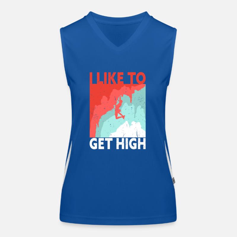 Ich Mag High Rock Climber Werden Funktionelles Kontrast-Tank Top für Frauen