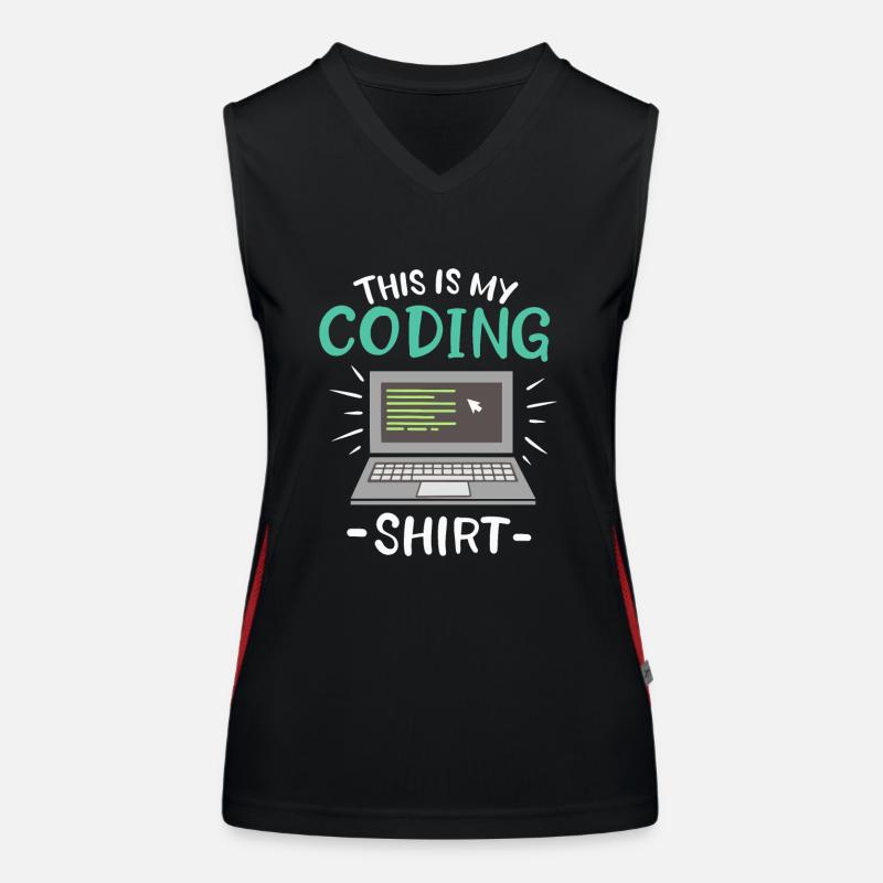 Ceci est mon codeur de chemise de codage Débardeur respirant contrasté Femme