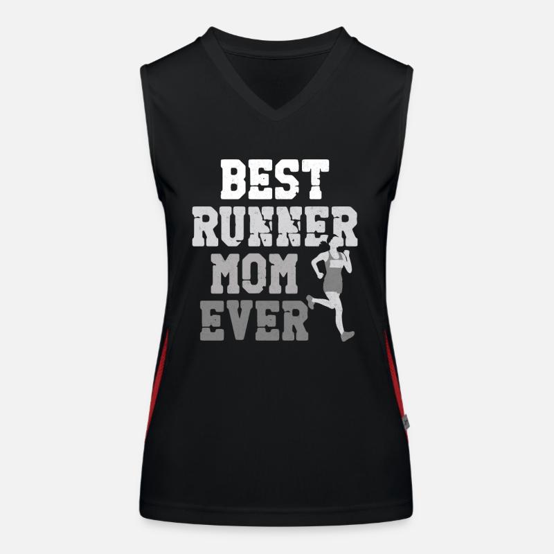 Running Runner Half Marathon Mom Women's Functional Contrast Tank Top