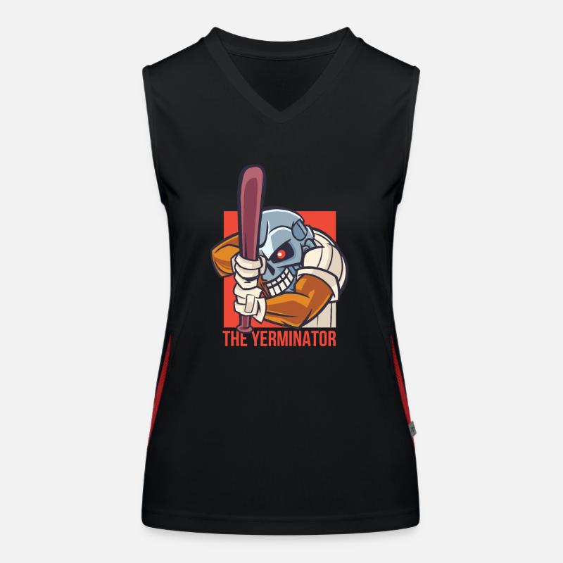 Baseball - Le Yerminator Débardeur respirant contrasté Femme