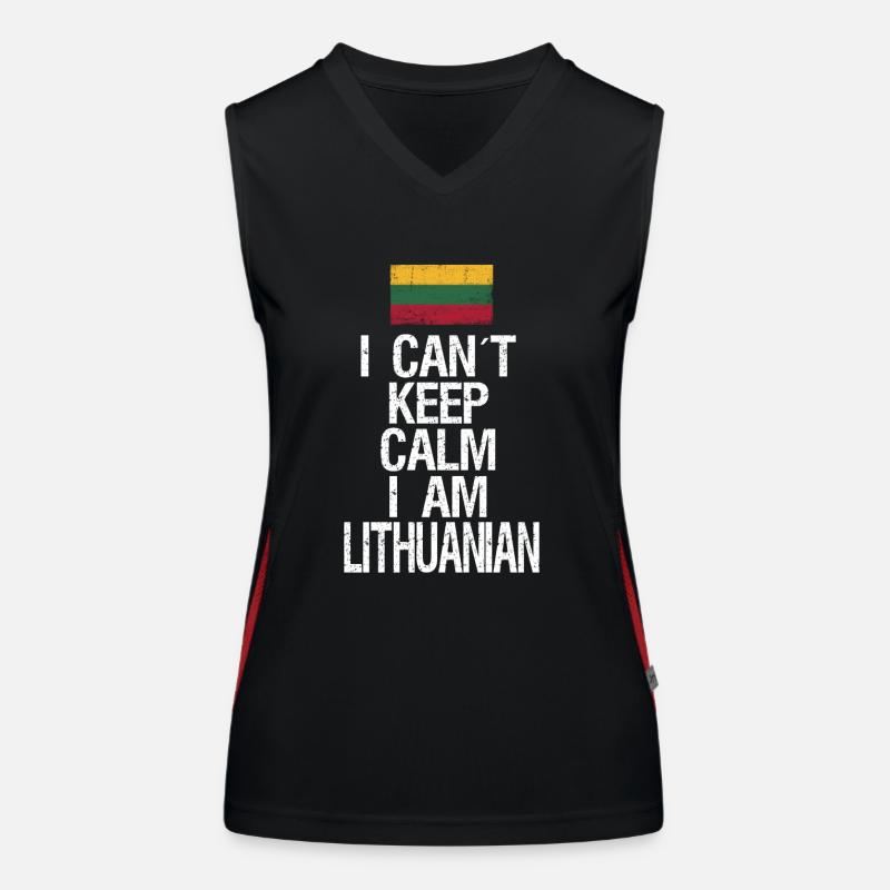 I can not Keep Calm I am Litauer Funktionelles Kontrast-Tank Top für Frauen
