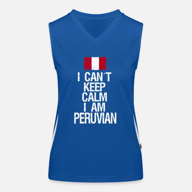 I can not Keep Calm I am Peruaner Funktionelles Kontrast-Tank Top für Frauen