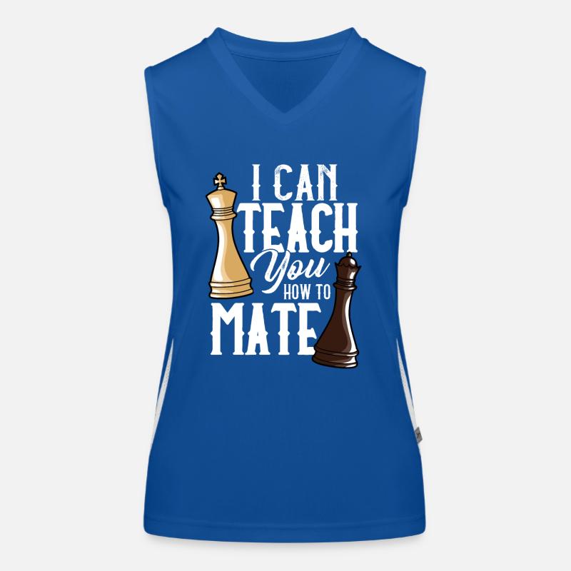 Schachspieler Schach Funktionelles Kontrast-Tank Top für Frauen
