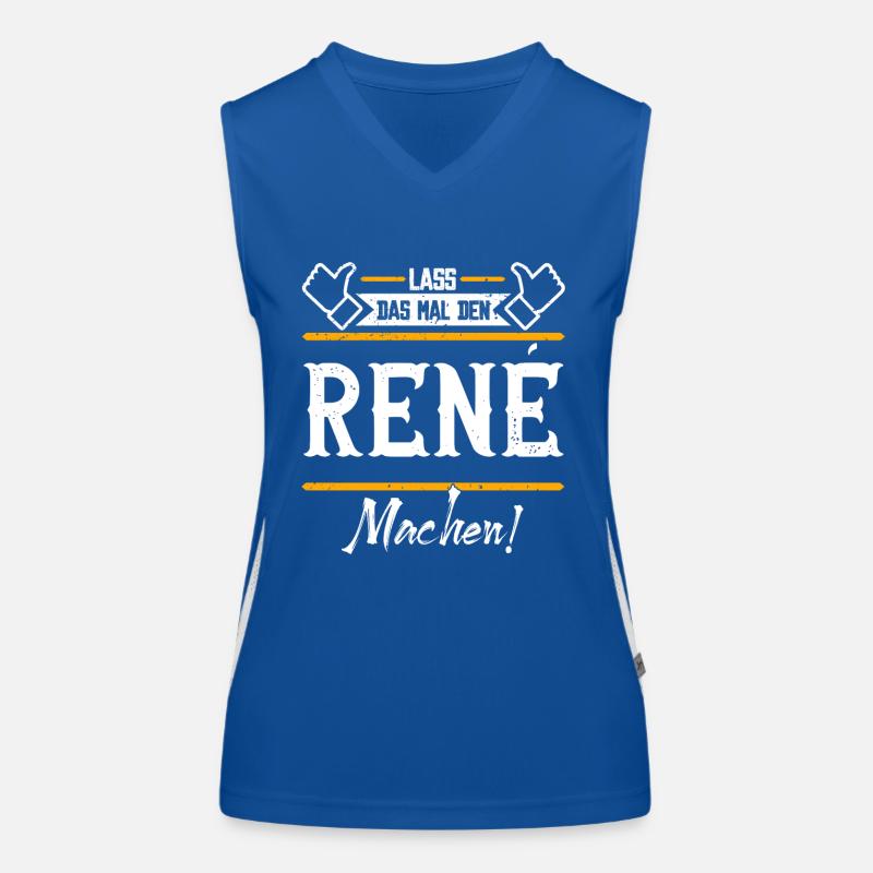 Rene Geschenkidee Geschenk Geburtstag Funktionelles Kontrast-Tank Top für Frauen