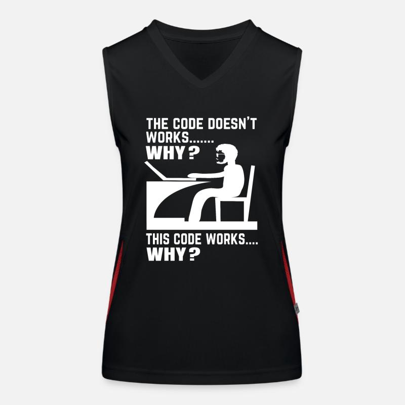 Software Developer Programmer Gift Women's Functional Contrast Tank Top