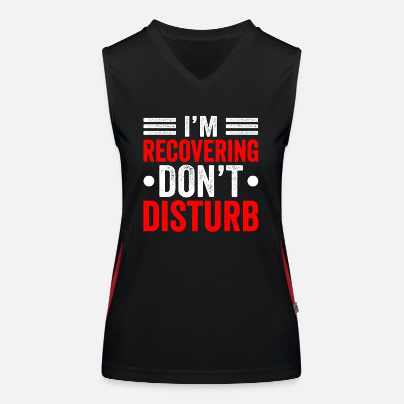 I please do not disturb recovery Women's Functional Contrast Tank Top