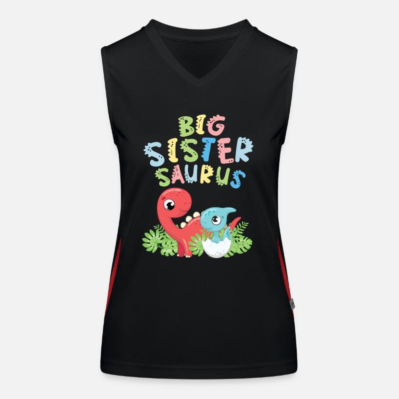 Grande sœur Saurus frères et sœurs Herbivore Débardeur respirant contrasté Femme