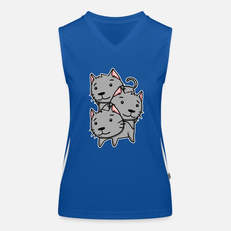 Chats mignons Débardeur respirant contrasté Femme