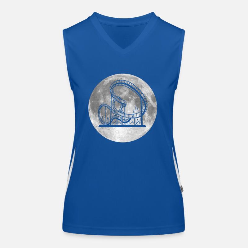 Roller coaster Moon Design Women's Functional Contrast Tank Top