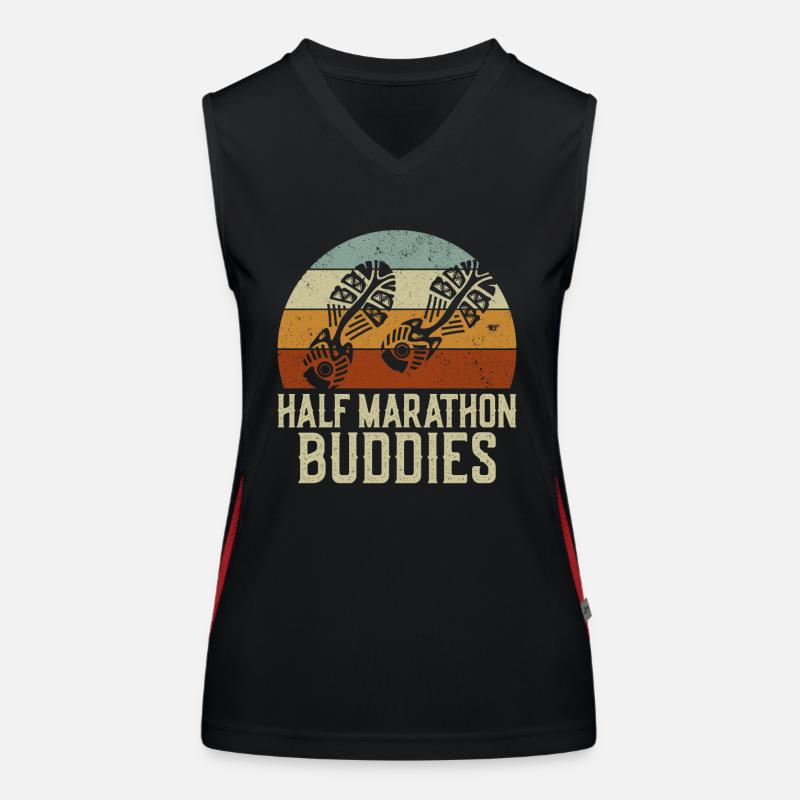 Running Runner Half Marathon Funktionelles Kontrast-Tank Top für Frauen