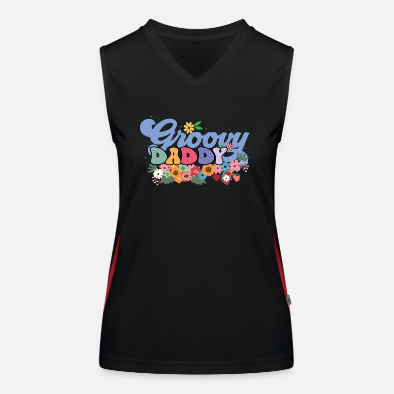 Groovy Daddy Garten Pflanze Blumen Blumendekor Funktionelles Kontrast-Tank Top für Frauen