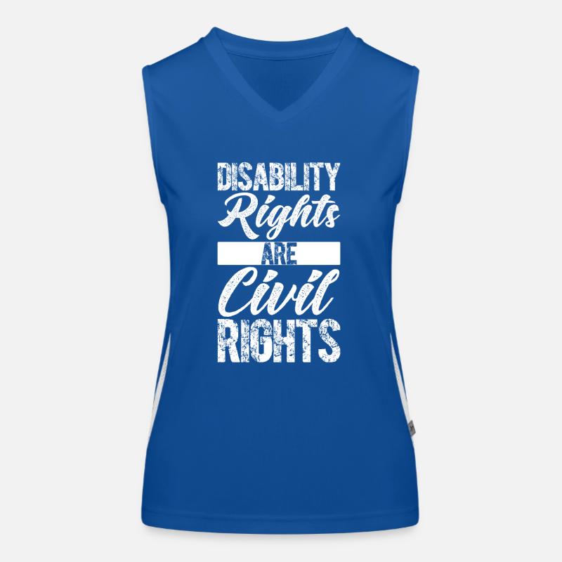 Disability rights are human rights gift Women's Functional Contrast Tank Top