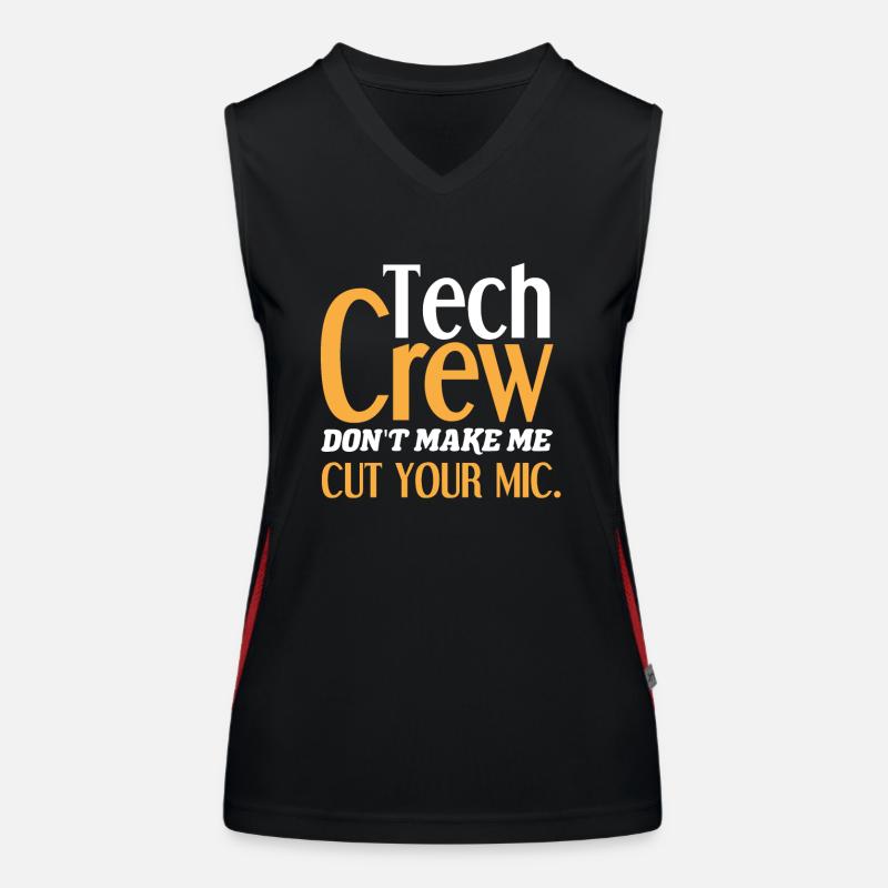 Theater Techniker Crew Funktionelles Kontrast-Tank Top für Frauen