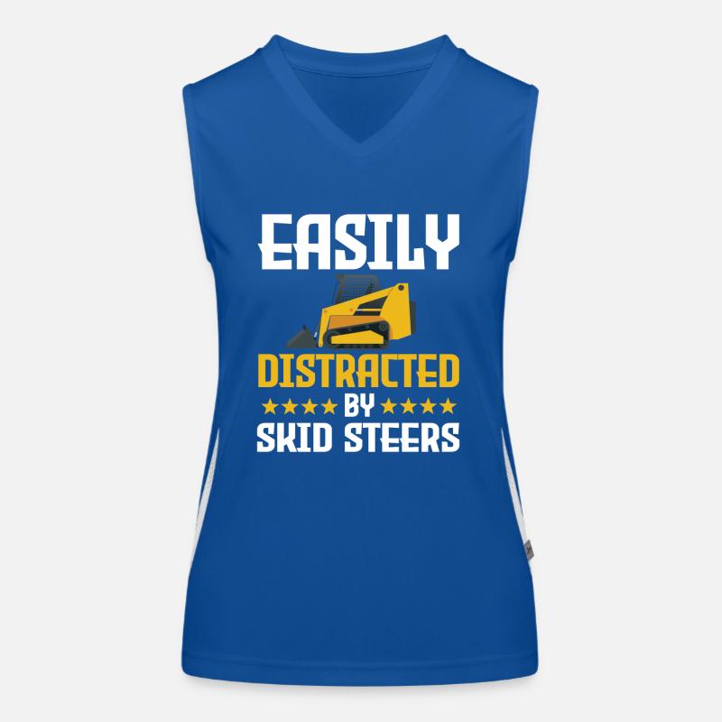 Funny skid steer loader saying Women's Functional Contrast Tank Top