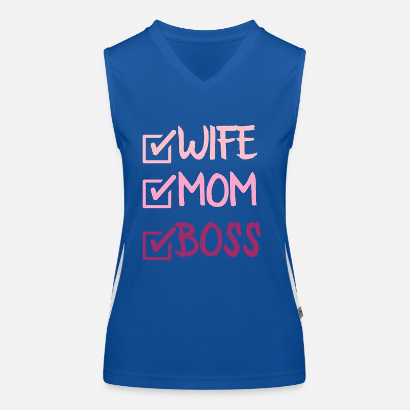 EHEFRAU MUTTER CHEF Funktionelles Kontrast-Tank Top für Frauen