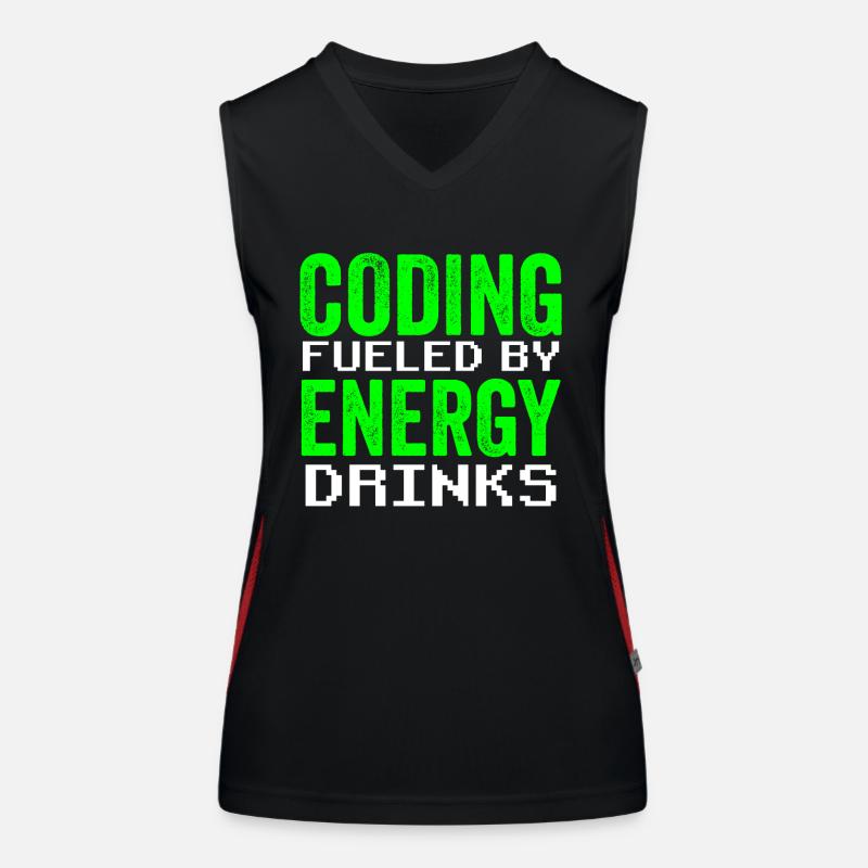 Programmation avec le codage de code du codeur de boissons énergisantes Débardeur respirant contrasté Femme