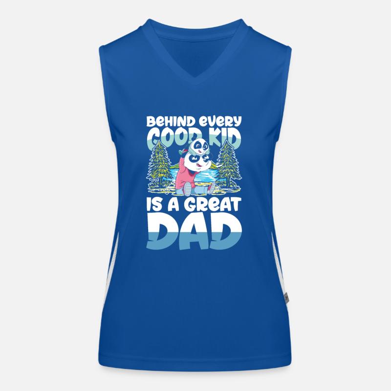 BEHIND EVERY GOOD KID IS A GREAT DAD Funktionelles Kontrast-Tank Top für Frauen