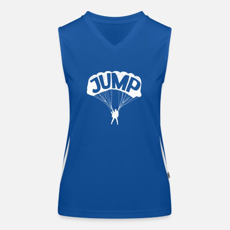 Skydiving Love Base Jumping Parachute Women's Functional Contrast Tank Top