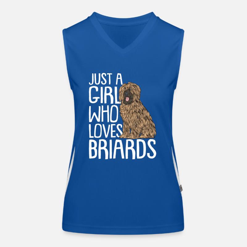 Briard Geschenk Hunde Funktionelles Kontrast-Tank Top für Frauen