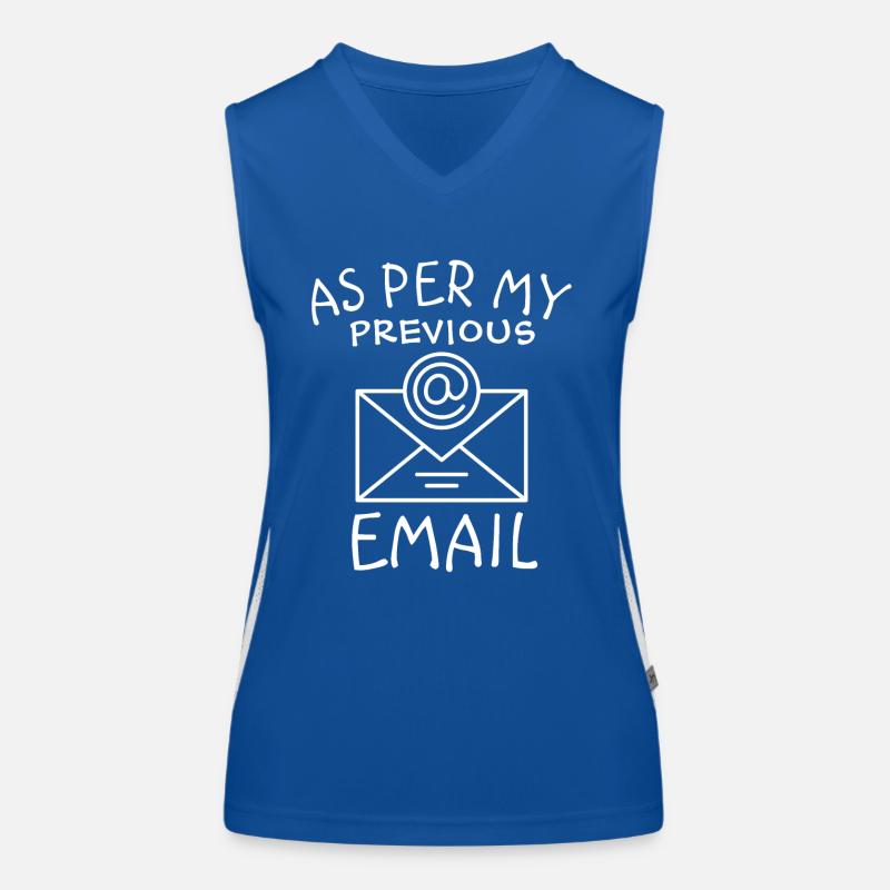 As Per My Previous Email Women's Functional Contrast Tank Top