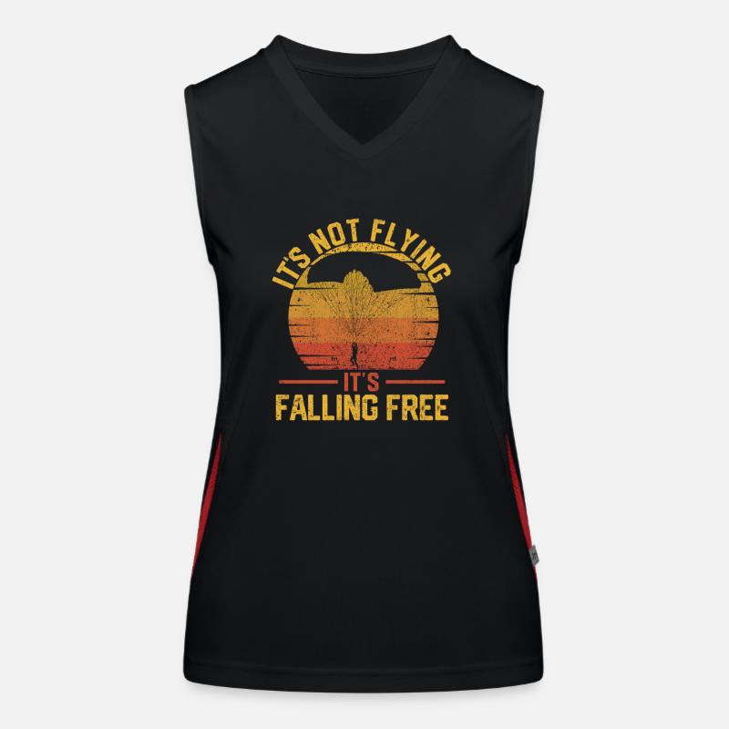 Do not fly, but fall freely Parachute prone Women's Functional Contrast Tank Top