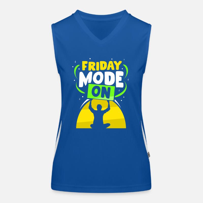 Friday mode A sarcastic Friday finally Women's Functional Contrast Tank Top