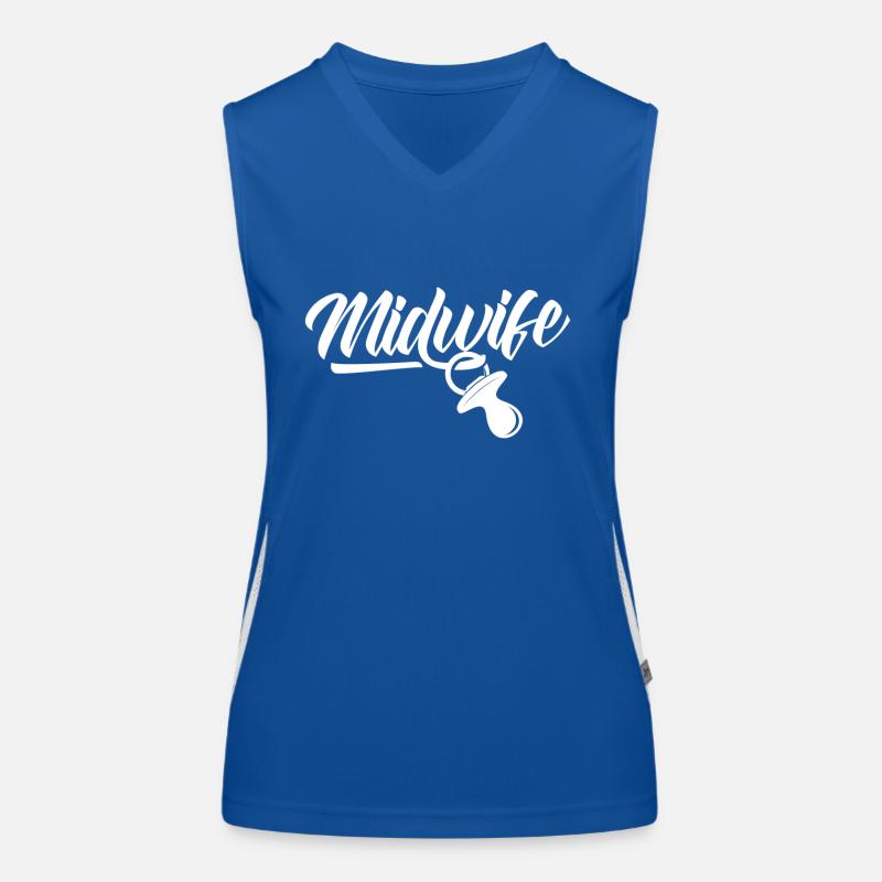 Hebamme Sprüche Geburtshilfe Hebammen Beruf Funktionelles Kontrast-Tank Top für Frauen