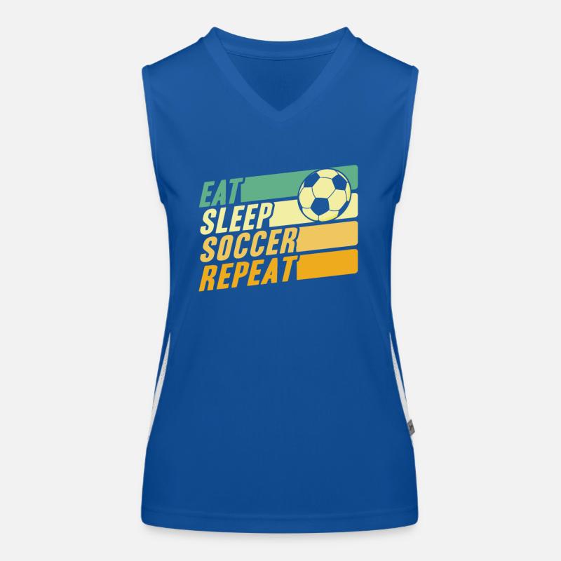 Manger dormir Soccer Répéter Débardeur respirant contrasté Femme