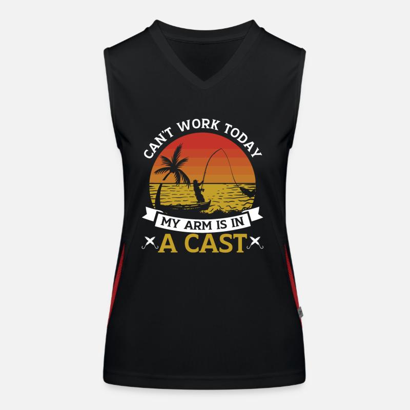 Cant Work Today My Arm Is In a Cast Funktionelles Kontrast-Tank Top für Frauen