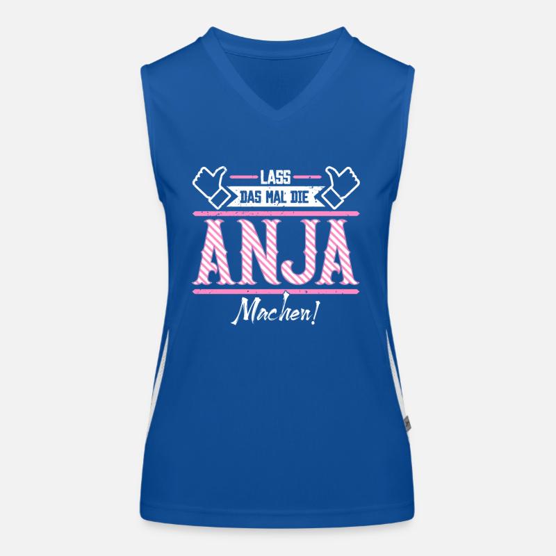 Anja Geschenkidee Geschenk Geburtstag Funktionelles Kontrast-Tank Top für Frauen