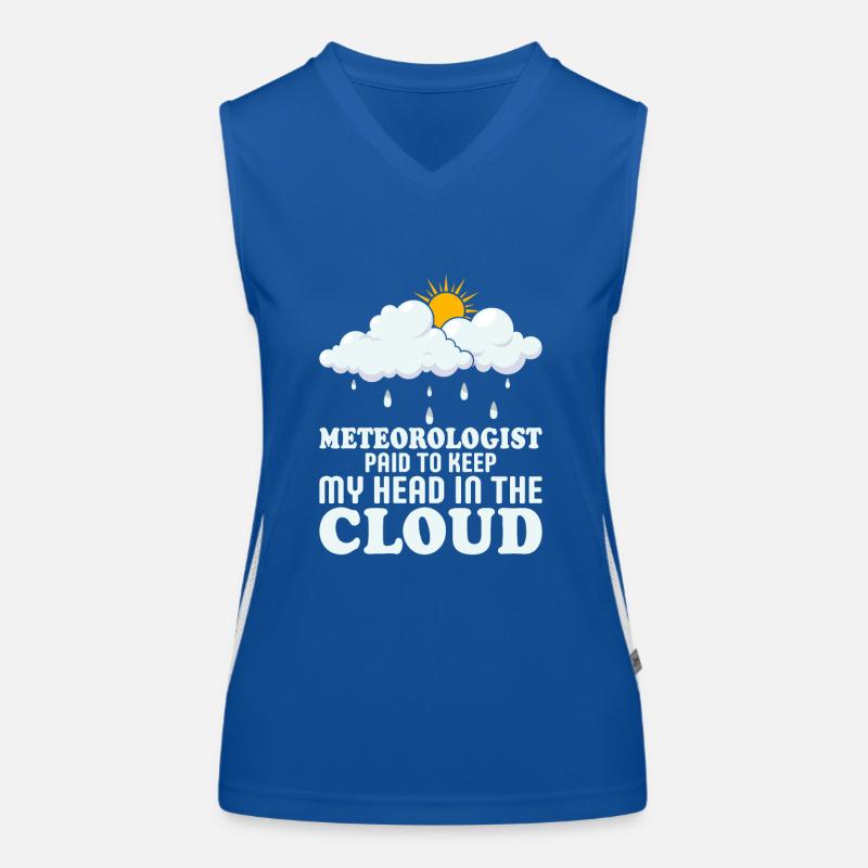 Meteorologist Paid To Keep My Head In The Cloud St Women's Functional Contrast Tank Top