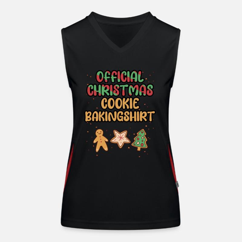 Biscuits de Noël Biscuits Plaque de cuisson Débardeur respirant contrasté Femme