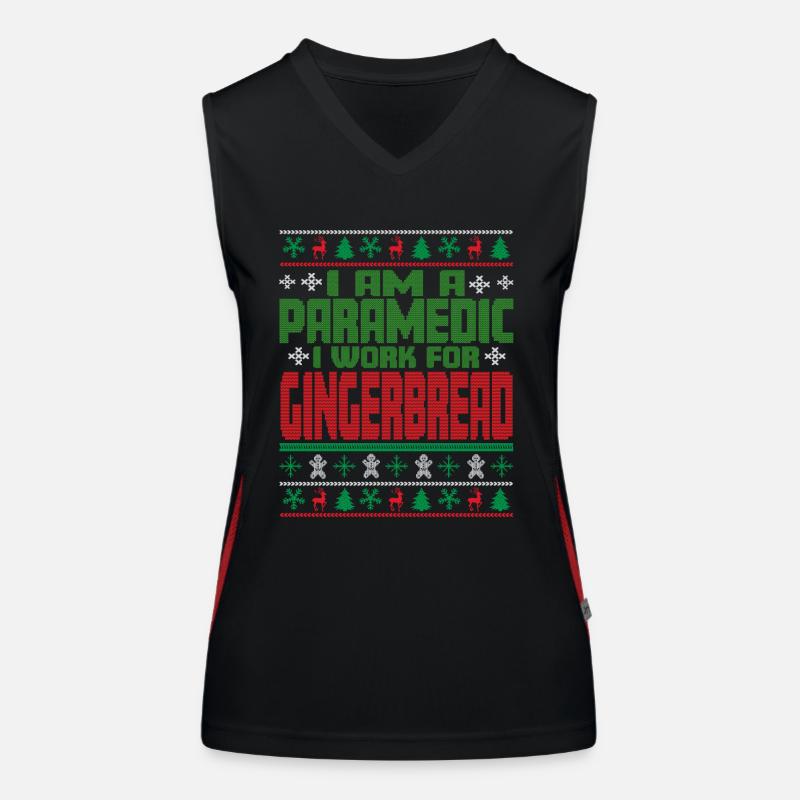 Citation de Noël de l’ambulancier paramédical Débardeur respirant contrasté Femme