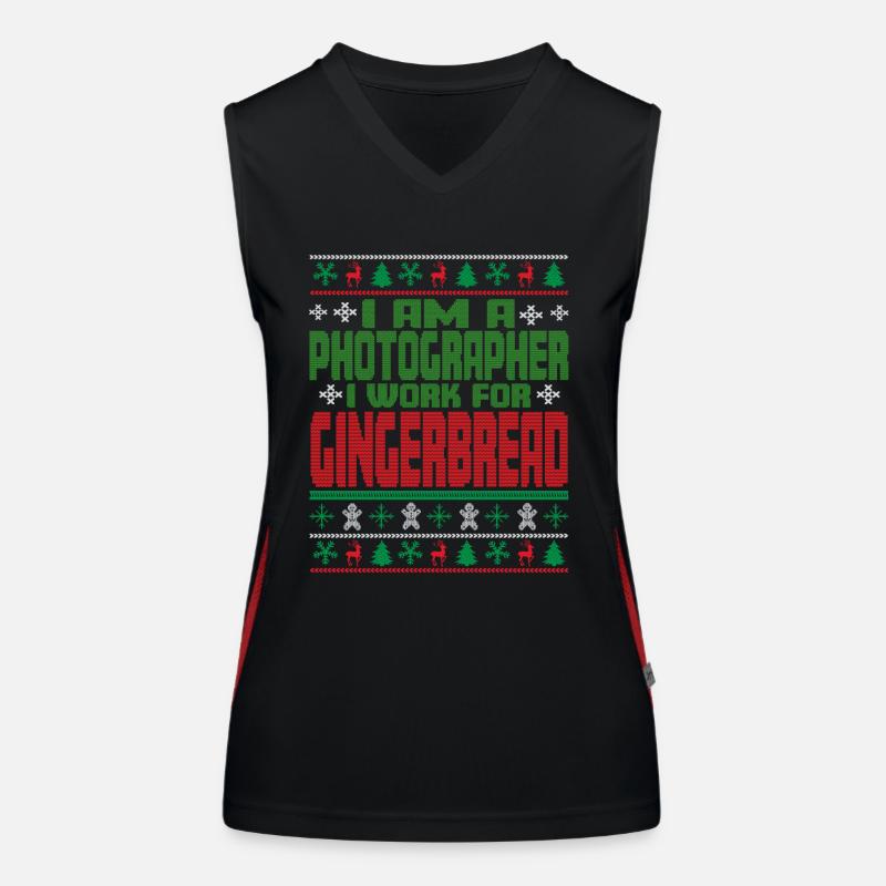 Fotograf Weihnachten Spruch Funktionelles Kontrast-Tank Top für Frauen