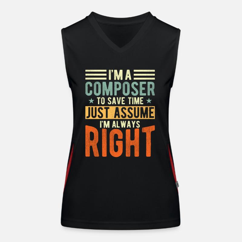 Komponist Funktionelles Kontrast-Tank Top für Frauen