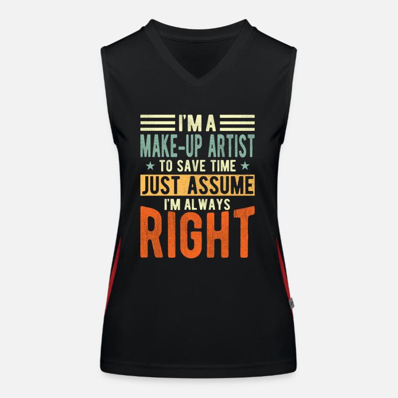 Maskenbildner Funktionelles Kontrast-Tank Top für Frauen
