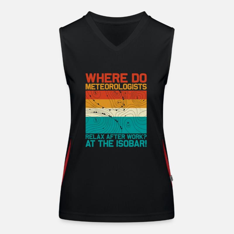 Where Do Meteorologists Relax At The Isobar Meteor Funktionelles Kontrast-Tank Top für Frauen