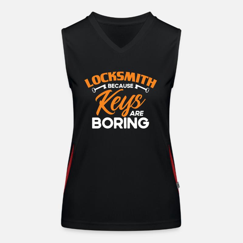 Locksmith Lock Picking Employee Locksmith Women's Functional Contrast Tank Top