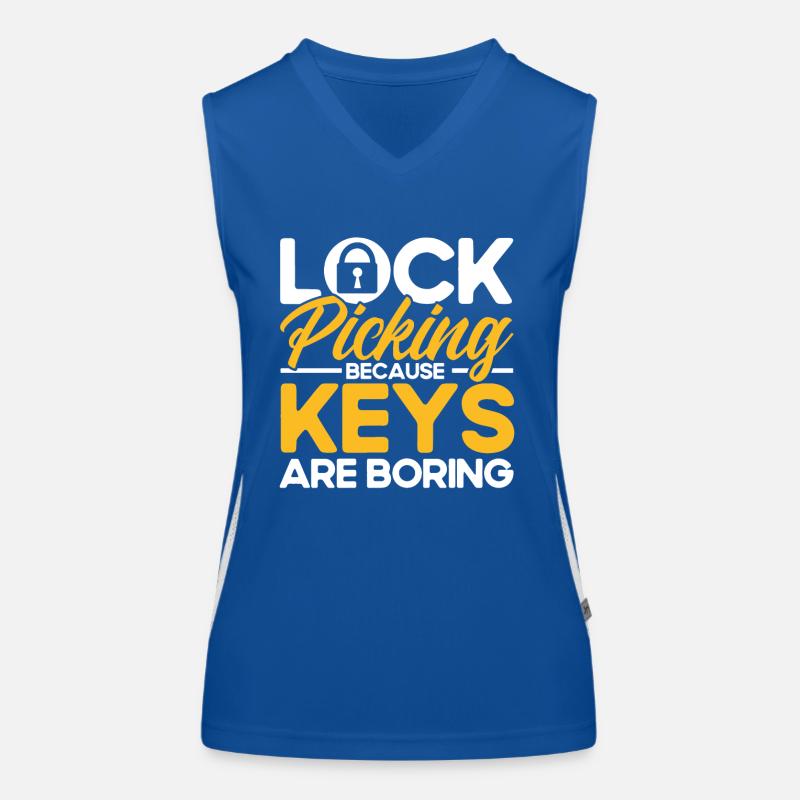 Schlosser Lock Picking Mitarbeiter Schlosserei Funktionelles Kontrast-Tank Top für Frauen