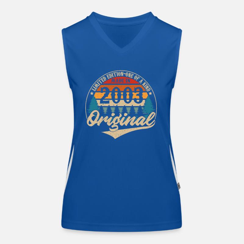 Vintage Geburtstag Geschenkidee Original 2003 Funktionelles Kontrast-Tank Top für Frauen