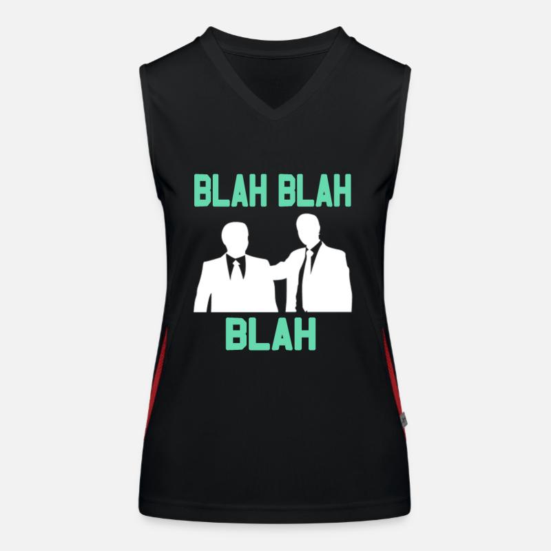 Boring in the office - Blah Blah Blah Women's Functional Contrast Tank Top