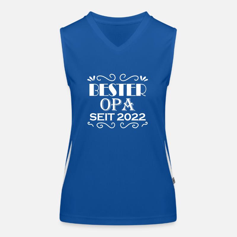 Bester Opa seit 2022 Funktionelles Kontrast-Tank Top für Frauen