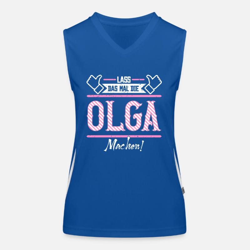 Olga Geschenkidee Geschenk Geburtstag Funktionelles Kontrast-Tank Top für Frauen