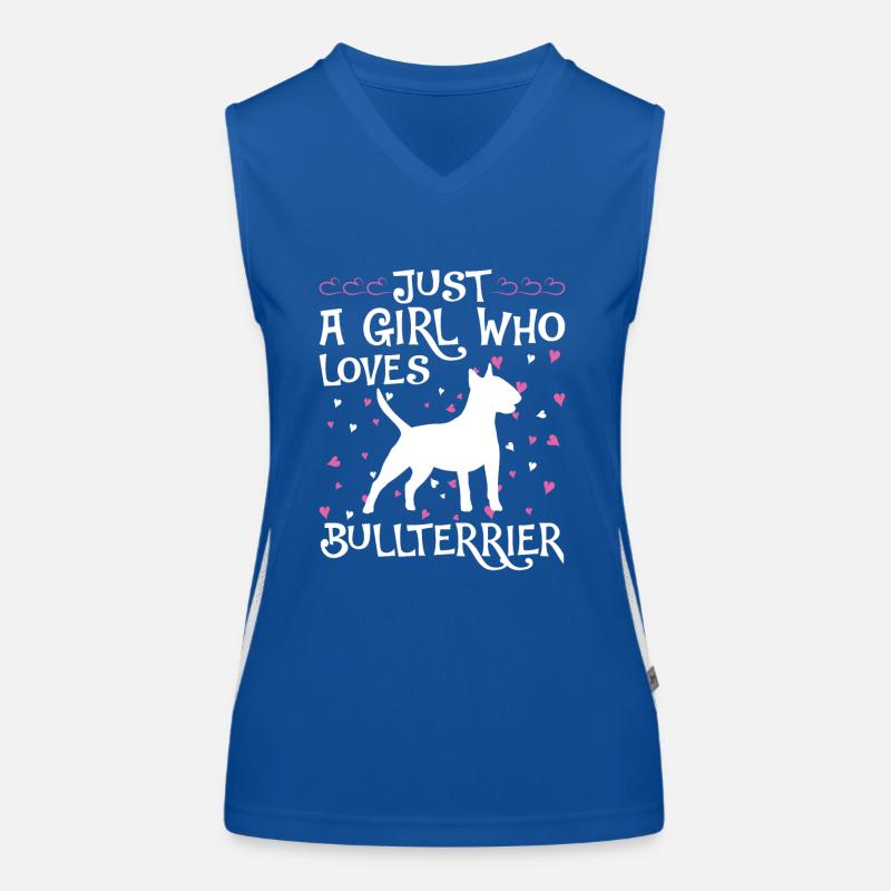 Bullterrier Geschenk Hunde Funktionelles Kontrast-Tank Top für Frauen